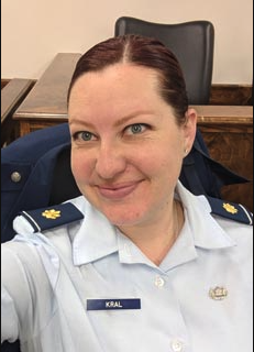 Stephanie Kral in United States Air Force uniform, 2018